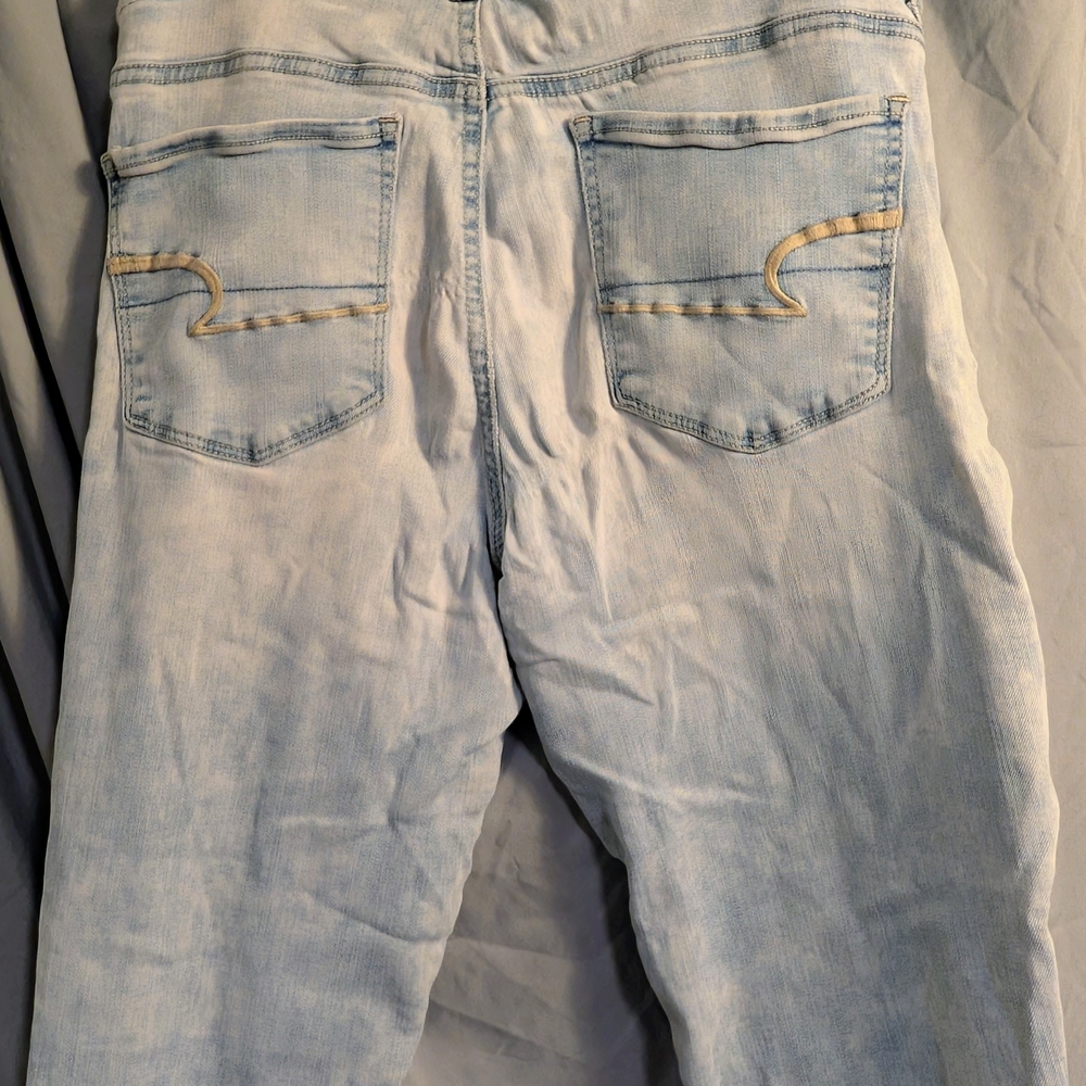 American Eagle Outfitters Faded 2000's Y2k Blue Jeans